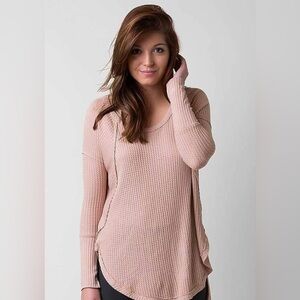 Oversized waffle knit shirt